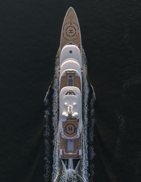 superyacht boardwalk ariel view 