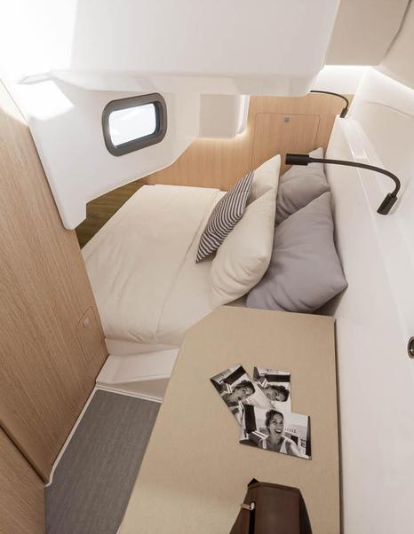 Rendering of Jeanneau EX 34 boat cabin