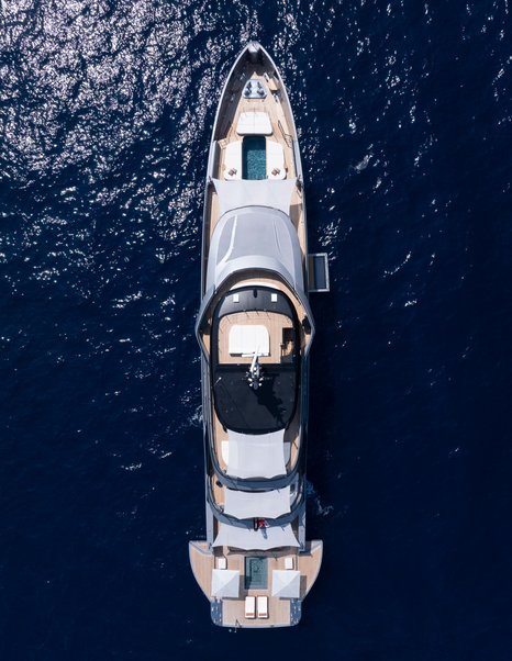 Aerial view of Rossinavi Superyacht Heed