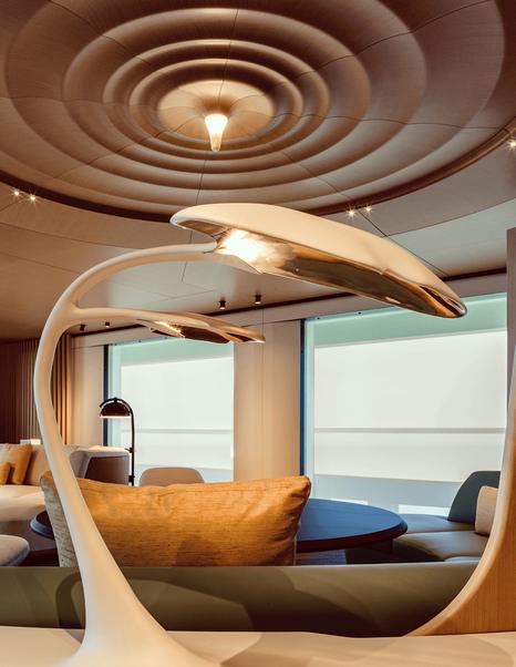  Cantiere delle Marche yacht Parati saloon sculpture 