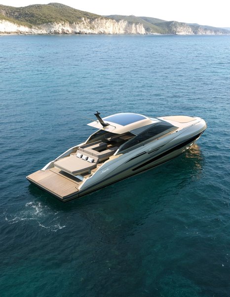 Rendering of Fiart SX5 boat at anchor 