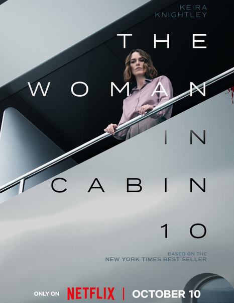 Netflix poster for Woman in Cabin 10 show with Keira Knightley