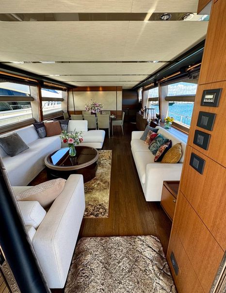 Princess motor yacht Lady N main saloon lounge 