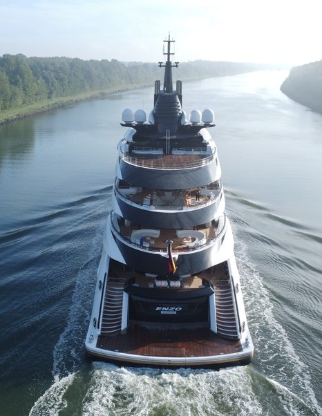 Superyacht ENZO on sea trials