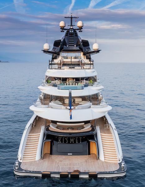Superyacht Kismet aft decks