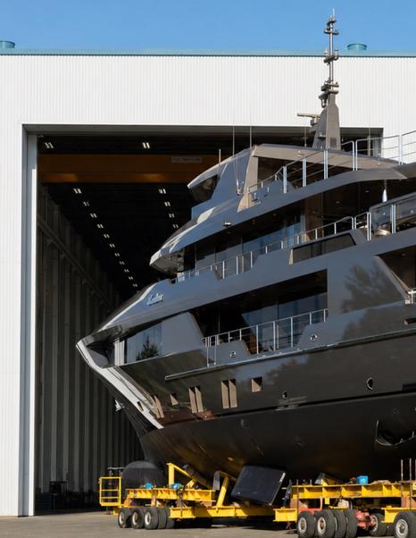 Delta Marine superyacht Zembra hull close up 