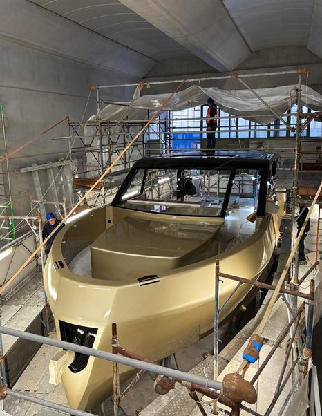 First Forte 47 boat under construction 
