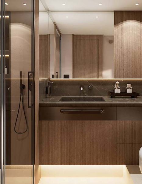 Rendering of Azimut Fly 70 Motor Yacht cabin ensuite 