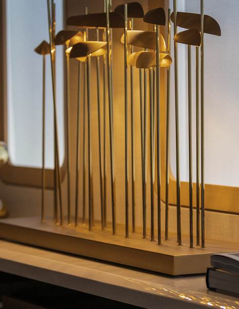  Cantiere delle Marche yacht Haze² bronze ornament close up 