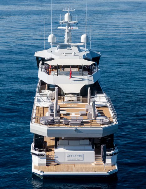Stern shot of Expedition yacht After You 