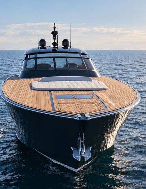 Bow shot of Itama 80 Motor Yacht rendering