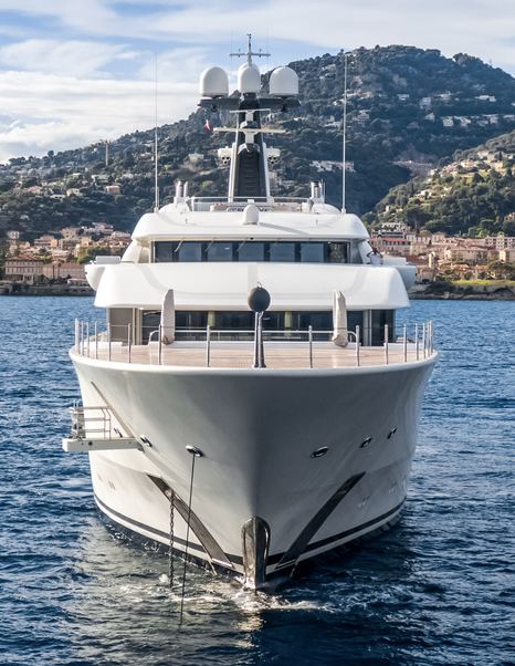 Bow of Superyacht Gigia