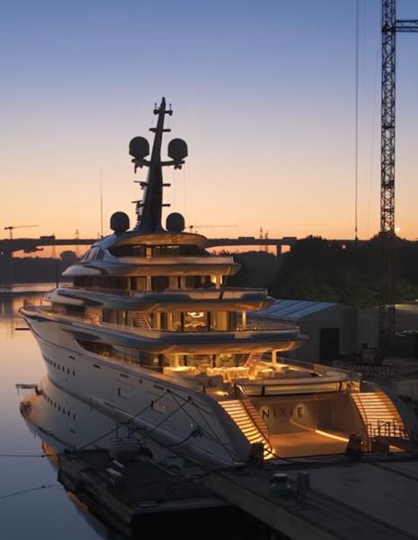 Lürssen superyacht Nixie complete stern view 