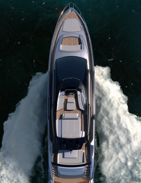 Riva 76 Super Perseo view from above