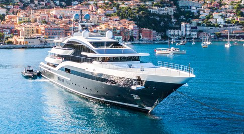 DAR: The Shark-Inspired 90m Superyacht Berthed Amongst Giants at MYS 2024