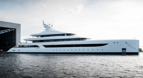89m Feadship Superyacht Milky Way (Project 828) Launched in Amsterdam 