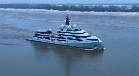 WATCH: 110m Lürssen expedition yacht O3 spotted on sea trials