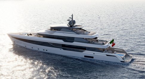 First Hybrid Admiral Panorama 53m Superyacht Enters Outfitting Stage 