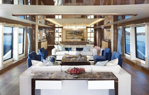 Sunseeker Yacht interior space salon