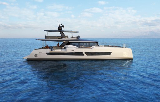 Fountaine Pajot Power 80 starboard aspect