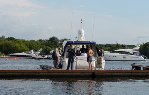 port inspection of yacht in harbour