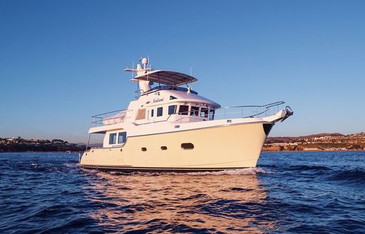 Nordhavn displacement yacht with a single engine