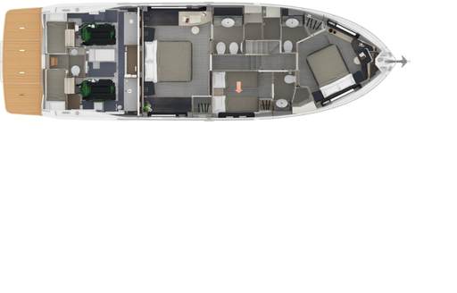 yacht deck plan layout with a pod drive engine