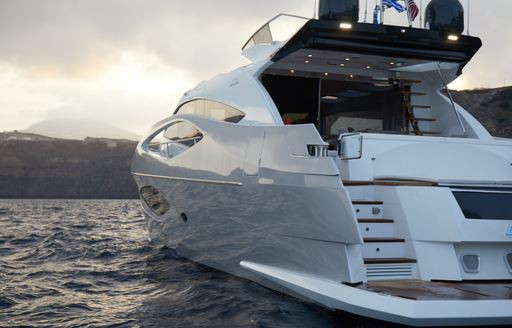 A view of the aft section of Numarine motor yacht ADONIS