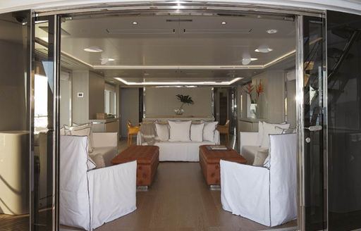 A guest space on board the Benetti Mediterraneo 116