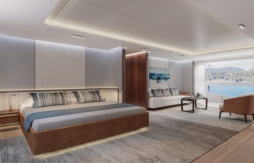 Master suite of Benetti Oasis 40