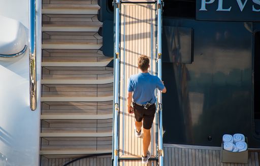 stern to mooring with passarell to dockside