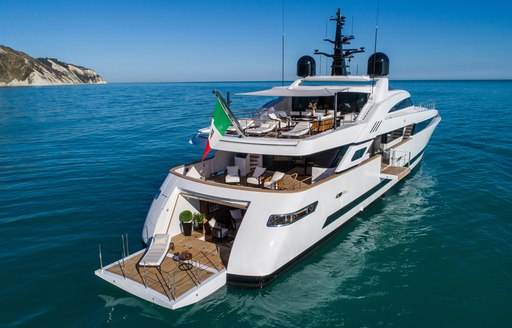 An ISA superyacht on the water