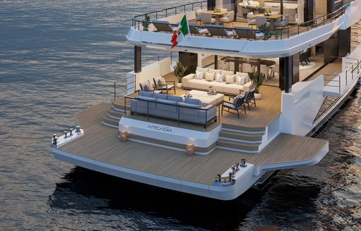 A96 aft deck with wings open