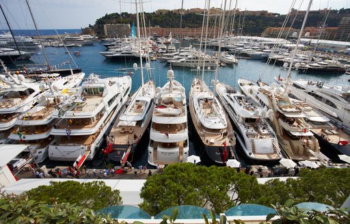 sailing yachts on display Monaco Yacht Show