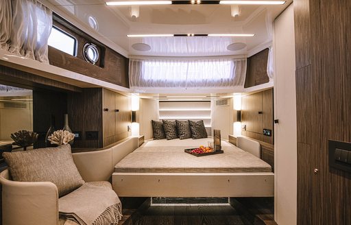 Lightly colored cabin on A46 Luxury Tender