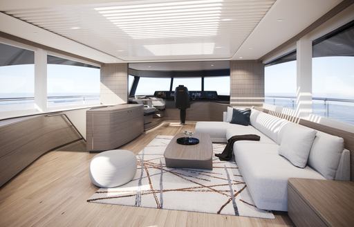 Bright and airy interior on Princess X95