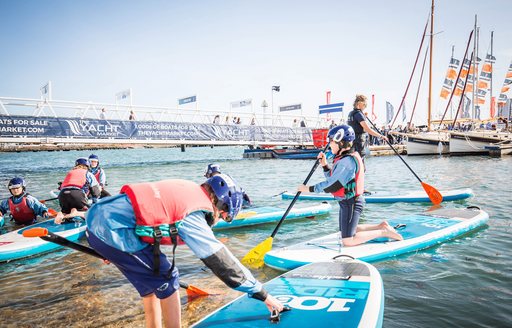 Guests can learn how to paddleboard.