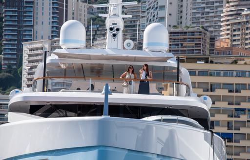 charter brokers onboard superyacht at charter show