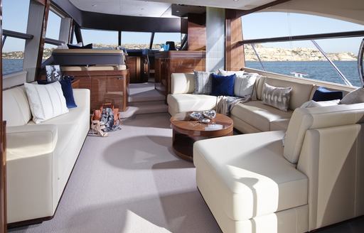 Interior of a Princess F60 Yacht