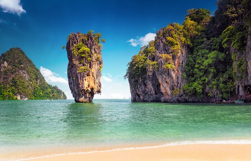 Landscape view of James Bond Island near Phuket, Thailand.