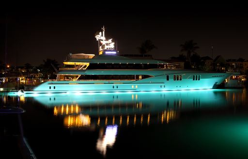 yacht with night lights