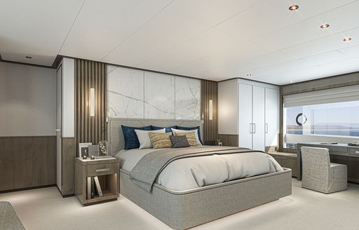 Horizon Yachts FD110 owner's suite  