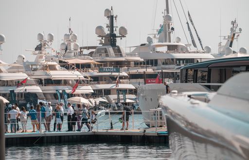 crowds at Monaco Yacht Show 