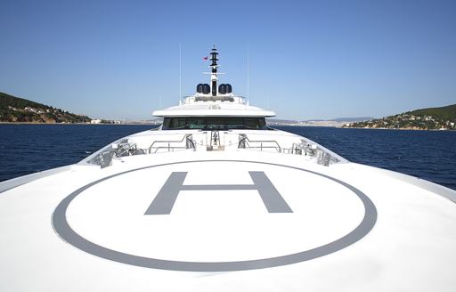 Helipad onboard superyacht Quantum of Solace.