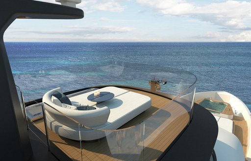 Rendering of observation deck on Benetti Motopanfilo