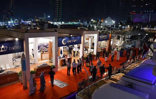 DIBS show stands at night