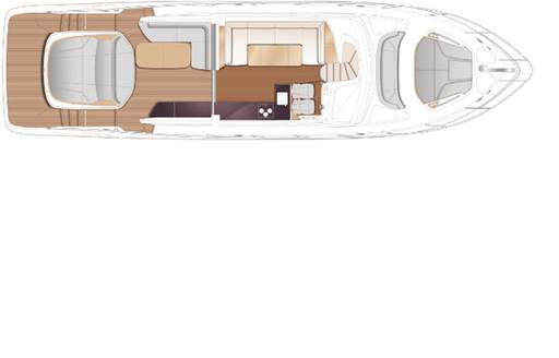 sports yacht layout of the Princess V55