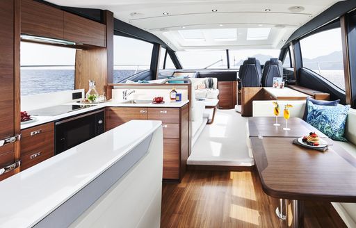 Princess S62 sportsbridge yacht salon