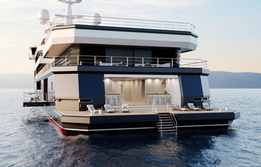 Damen Yachting SeaXplorer 105s stern beach club