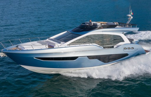 Sessa Marine Fly68 Gullwing yacht running shot